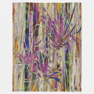Bamboo Tree Digital Painting Original Art Blanket