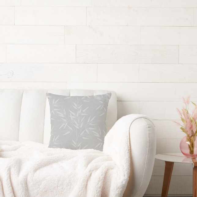 Bamboo Tree Leaves Pattern Cushion (Couch)