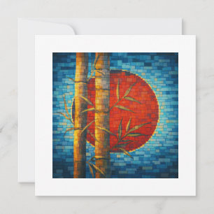 Bamboo Under the New Moon Holiday Card