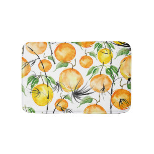 Bamboo watercolor: jungle seamless pattern. bath mat