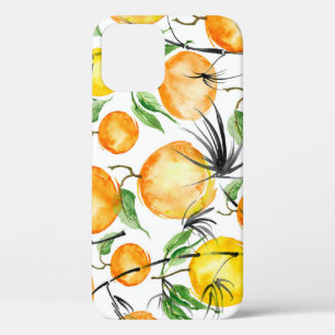 Bamboo watercolor: jungle seamless pattern. iPhone 12 case