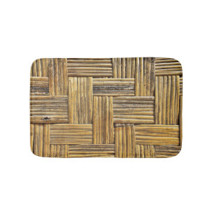 Bamboo weave texture bath mat