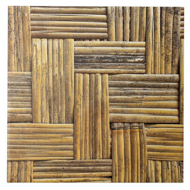 Bamboo weave texture ceramic tile (Front)