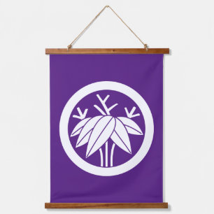 Bamboo with root in circle Golf Balls Hanging Tapestry