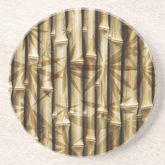 Bamboo Wood Texture Coaster (Front)
