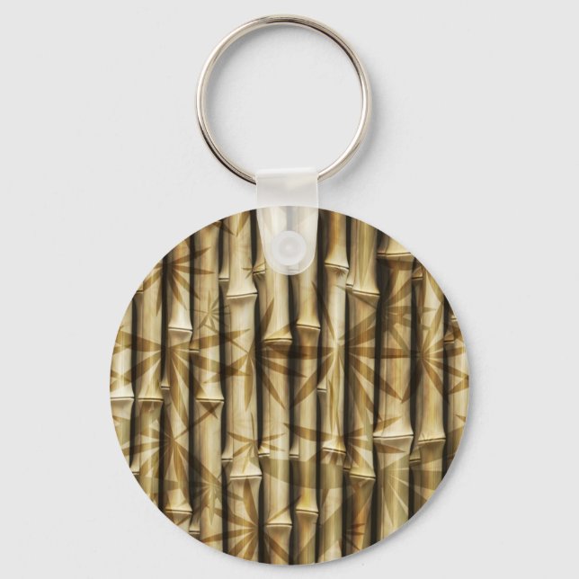 Bamboo Wood Texture Key Ring (Front)
