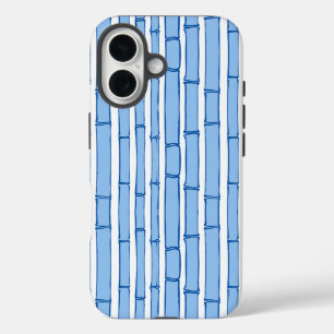 Bambooey Bamboo Stripe in Blue Porcelain iPhone 16 Case