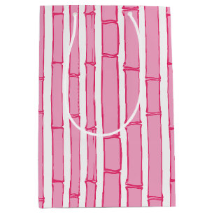 Bambooey Bamboo Stripe in Pink Medium Gift Bag