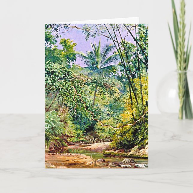 Bamboos And Coconut Trees Blank Note Card (Front)