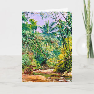 Bamboos And Coconut Trees Blank Note Card