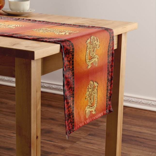 Bamboos Silhouette Chinese New Year Dragon TRun2 Short Table Runner (In Situ)