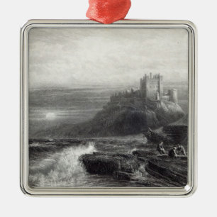 Bamborough Castle, engraved by S. Bradshaw Metal Ornament