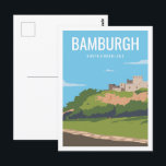 Bamburg Northumberland Travel Place Illustration Postcard<br><div class="desc">Bamburg Northumberland England Famous Travel Place Illustration Landscape</div>