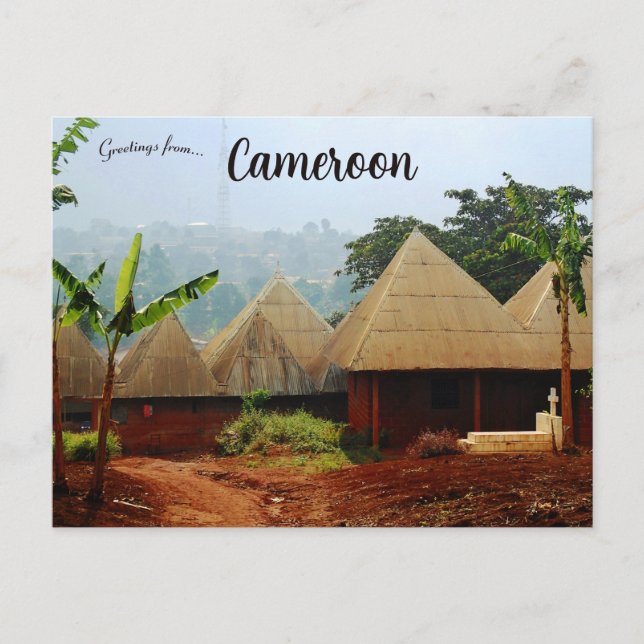 Bamileke Village in West Region Cameroon Postcard (Front)