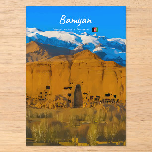 Bamyan, Afghanistan - Buddha Cliff Valley Acrylic Invitations