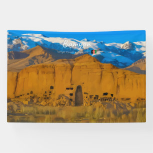Bamyan, Afghanistan - Buddha Cliff Valley Banner