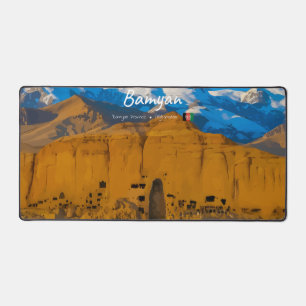 Bamyan, Afghanistan - Buddha Cliff Valley Desk Mat
