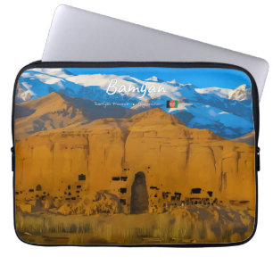 Bamyan, Afghanistan - Buddha Cliff Valley Laptop Sleeve