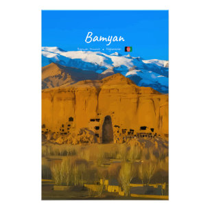 Bamyan, Afghanistan - Buddha Cliff Valley Photo Print