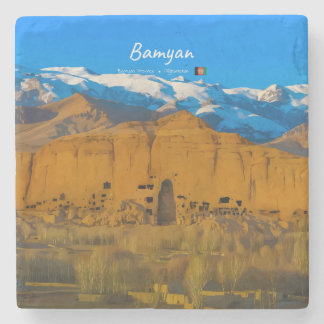 Bamyan, Afghanistan - Buddha Cliff Valley Stone Coaster
