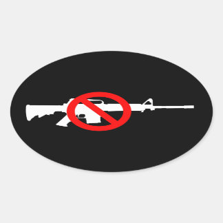 Ban Assault Weapons Oval Sticker
