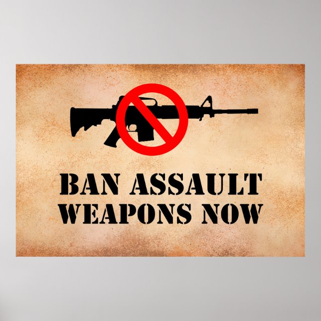 Ban Assault Weapons Poster (Front)