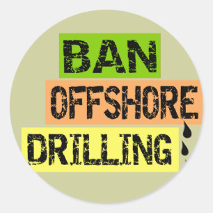 BAN OFFSHORE DRILLING CLASSIC ROUND STICKER