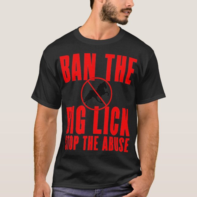 Ban The Big Lick  Stop The Abuse  Tennessee Walkin T-Shirt (Front)