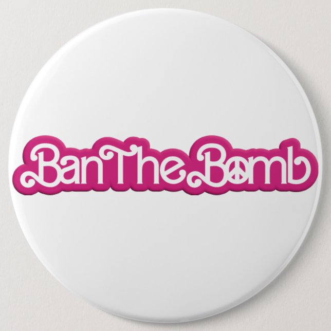 Ban The Bomb ／＃Nobarbenheimer ／ 6 Cm Round Badge (Front)