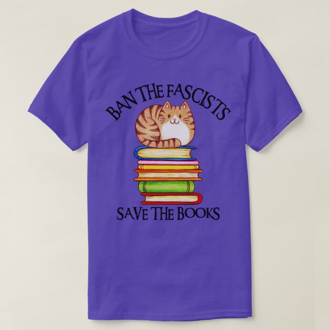 Ban The Fascists Save The Books 15 T-Shirt (Design Front)
