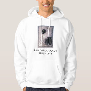 BAN THE SEAL HUNT Harp Seal Wildlife Supporter Hoodie