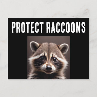 BAN TRAPPING AND PROTECT RACCOONS POSTCARDS