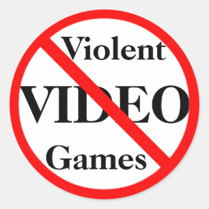 Ban Violent Video Games Classic Round Sticker