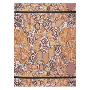 Banagan Gold Aboriginal Art Tablecloth