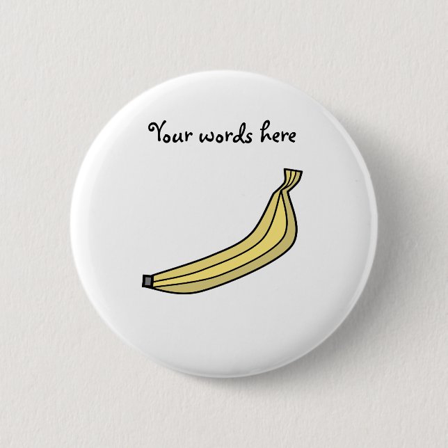 Banana 6 Cm Round Badge (Front)