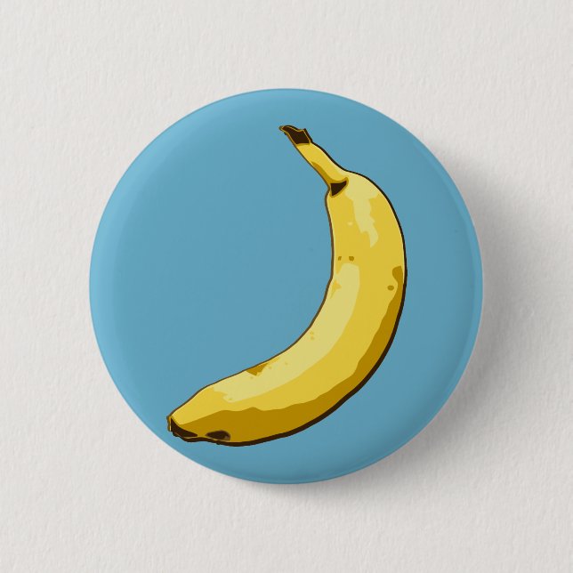 Banana 6 Cm Round Badge (Front)
