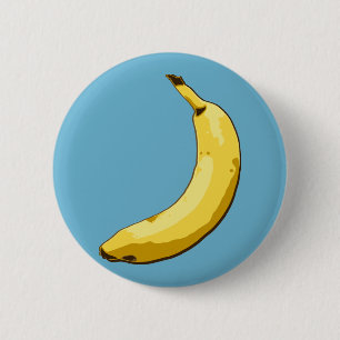 Banana 6 Cm Round Badge