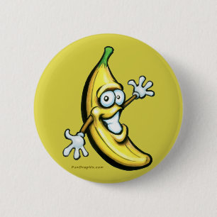 Banana 6 Cm Round Badge