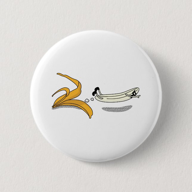 BANANA! 6 CM ROUND BADGE (Front)