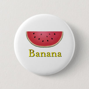 Banana 6 Cm Round Badge