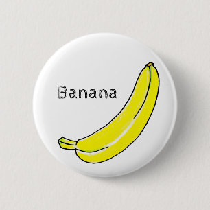 Banana 6 Cm Round Badge