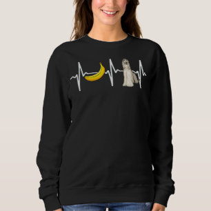 Banana Afghan Hound Heartbeat Dog Sweatshirt
