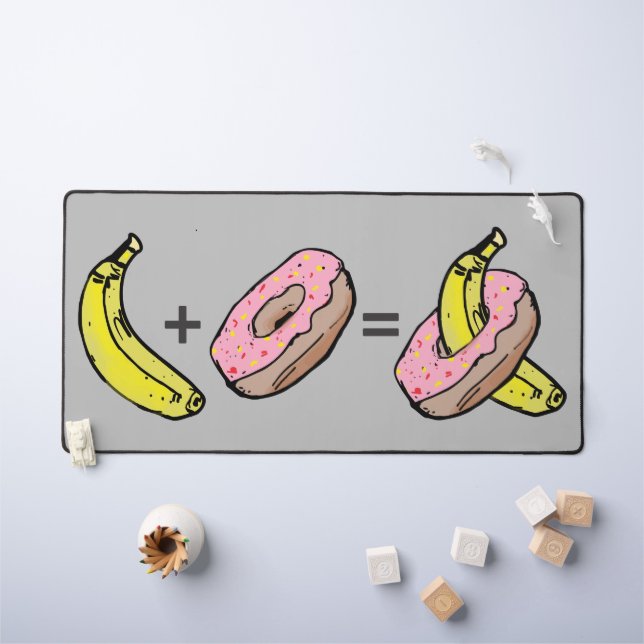 Banana and Doughnut Desk Mat (Kids Table)