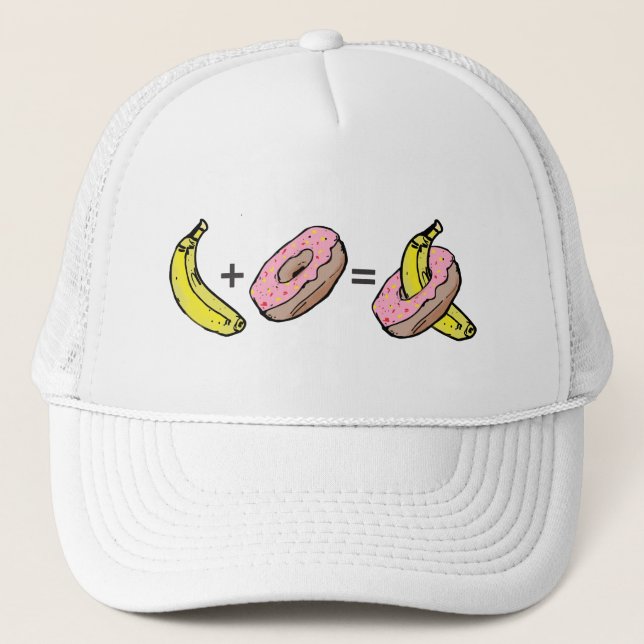 Banana and Doughnut Trucker Hat (Front)