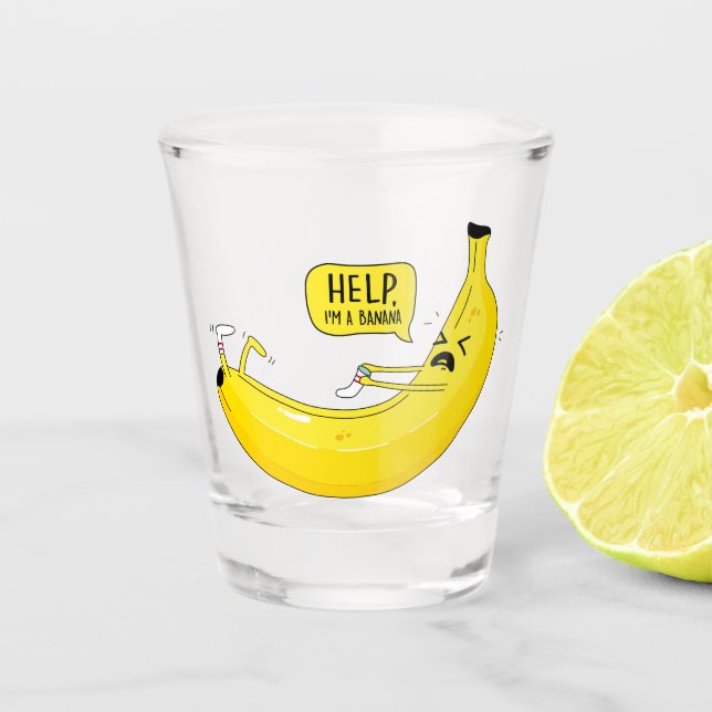 Banana and sock shot glass (Front)