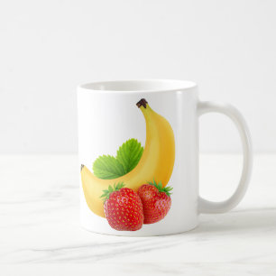Banana and strawberries coffee mug
