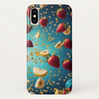 banana and strawberry pieces iPhone x case