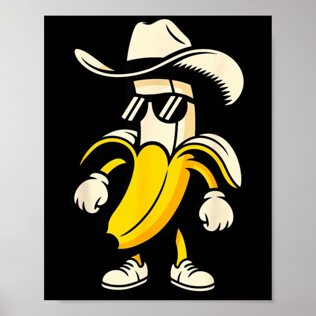 Banana Art For Men Women Kids Yellow Fruit Lovers  Poster (Front)
