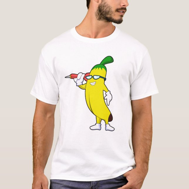Banana at Darts with Dart T-Shirt (Front)