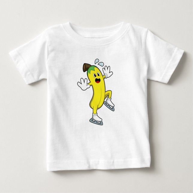 Banana at Ice skating with Ice skates.PNG Baby T-Shirt (Front)